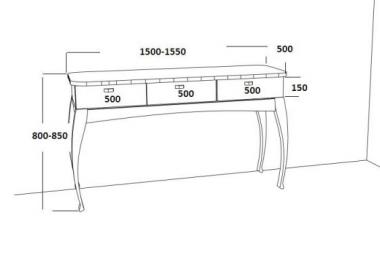 Tables (Carved console with drawers, STL_0462) 3D models for cnc