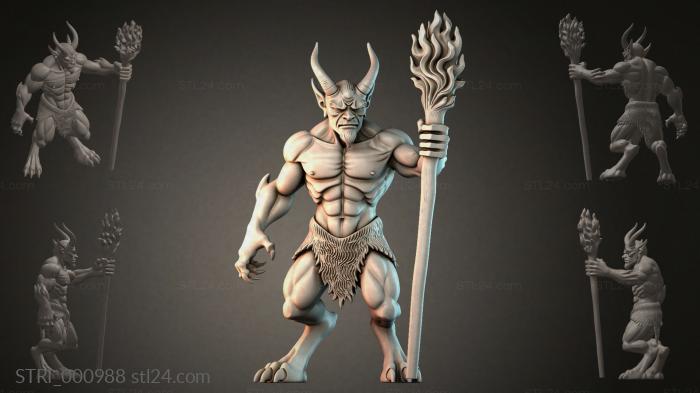 Статуэтки разные (STRI_000988) 3D модель для ЧПУ станка