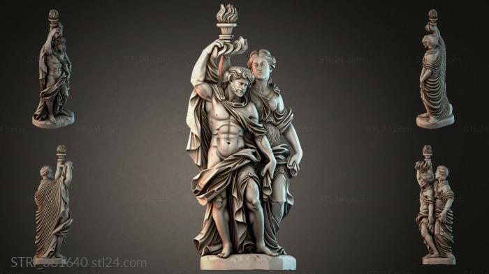 Статуэтки разные (STRI_001640) 3D модель для ЧПУ станка