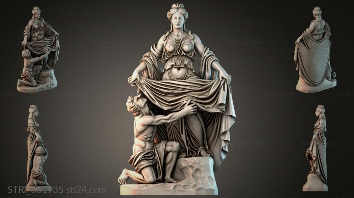 Статуэтки разные (STRI_001935) 3D модель для ЧПУ станка