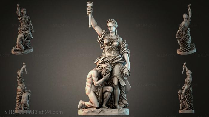 Статуэтки разные (STRI_001983) 3D модель для ЧПУ станка