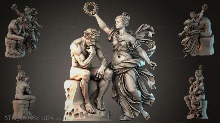 Статуэтки разные (STRI_002338) 3D модель для ЧПУ станка