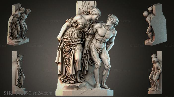 Статуэтки разные (STRI_002990) 3D модель для ЧПУ станка