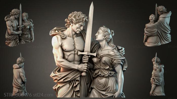 Статуэтки разные (STRI_003476) 3D модель для ЧПУ станка