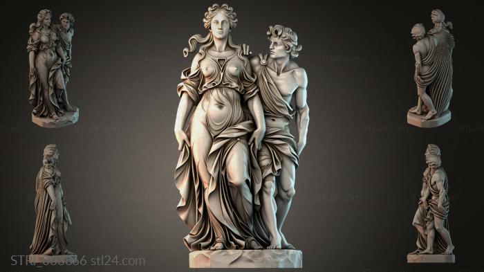Статуэтки разные (STRI_003866) 3D модель для ЧПУ станка