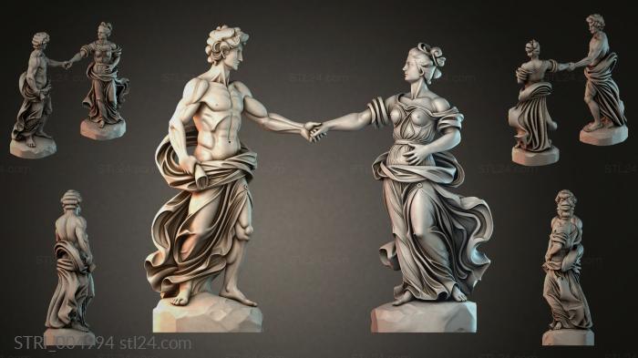 Статуэтки разные (STRI_004994) 3D модель для ЧПУ станка