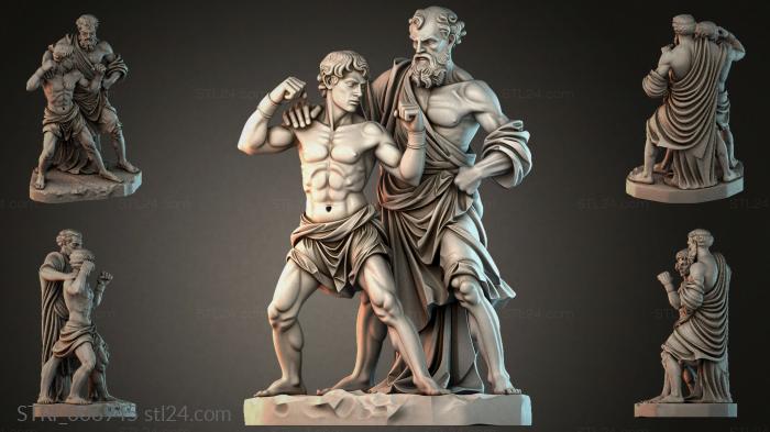Статуэтки разные (STRI_006945) 3D модель для ЧПУ станка