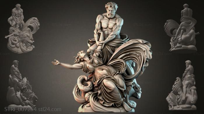 Статуэтки разные (STRI_007254) 3D модель для ЧПУ станка