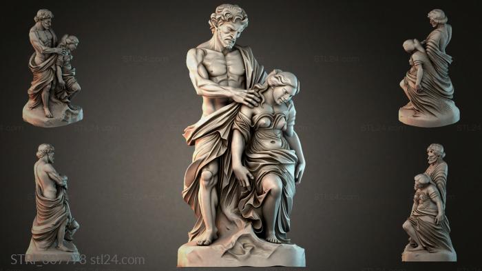 Статуэтки разные (STRI_007778) 3D модель для ЧПУ станка