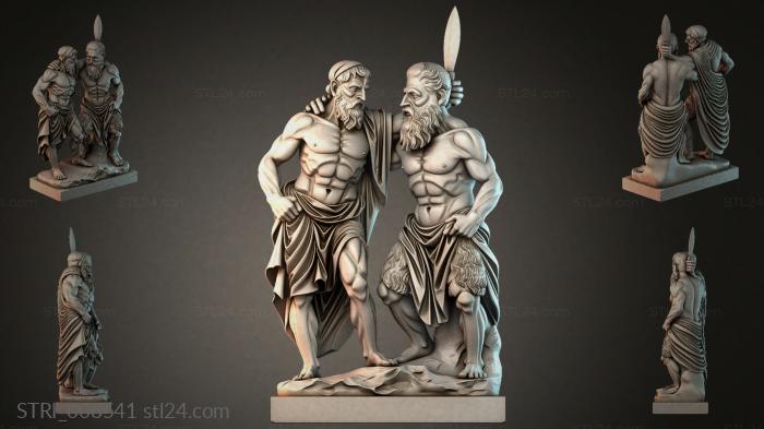 Статуэтки разные (STRI_008541) 3D модель для ЧПУ станка