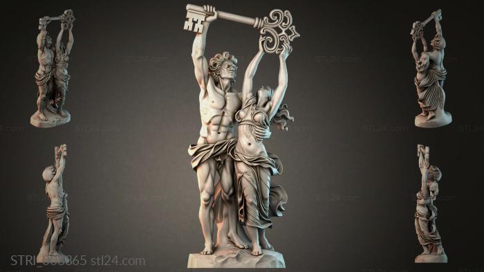 Статуэтки разные (STRI_008865) 3D модель для ЧПУ станка