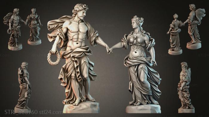 Статуэтки разные (STRI_008960) 3D модель для ЧПУ станка
