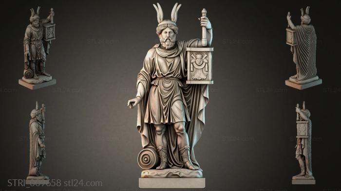 Статуэтки разные (STRI_009658) 3D модель для ЧПУ станка