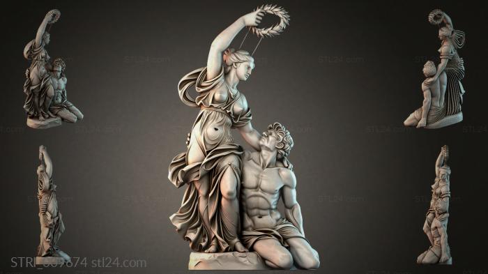 Статуэтки разные (STRI_009674) 3D модель для ЧПУ станка