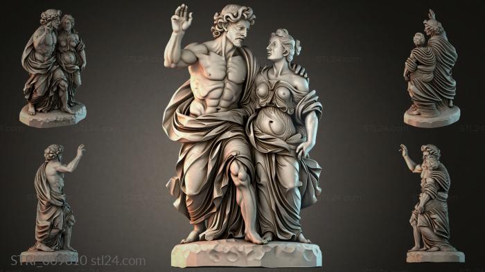 Статуэтки разные (STRI_009810) 3D модель для ЧПУ станка