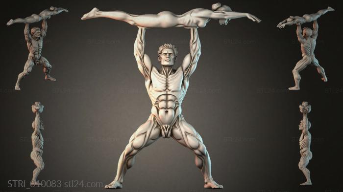 Статуэтки разные (STRI_010083) 3D модель для ЧПУ станка