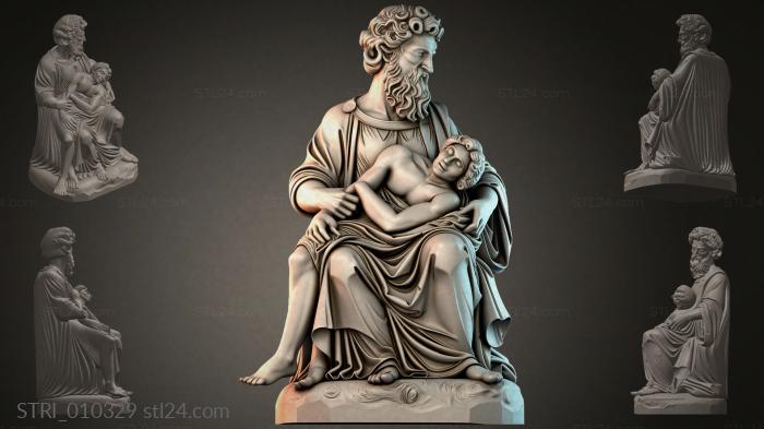 Статуэтки разные (STRI_010329) 3D модель для ЧПУ станка