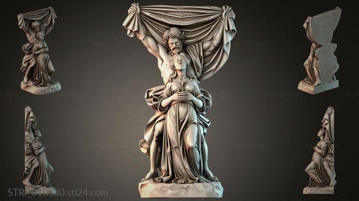 Статуэтки разные (STRI_010530) 3D модель для ЧПУ станка