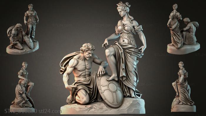 Статуэтки разные (STRI_010860) 3D модель для ЧПУ станка
