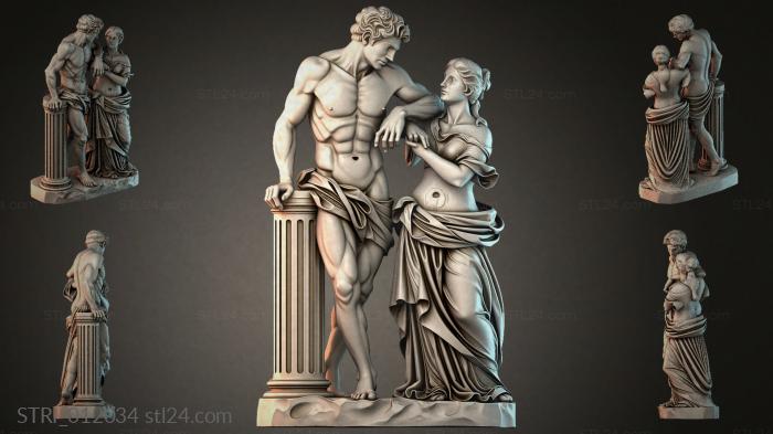 Статуэтки разные (STRI_012034) 3D модель для ЧПУ станка