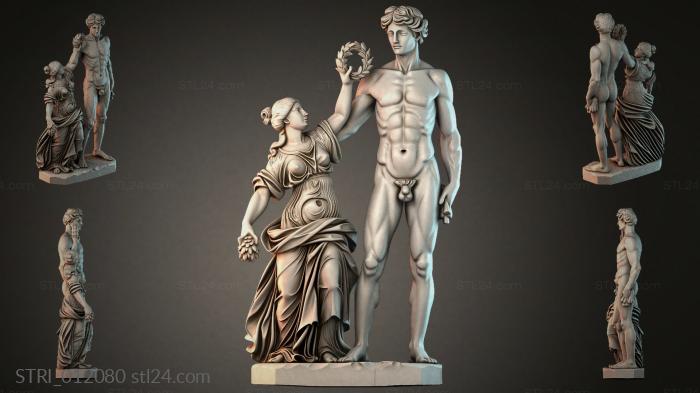 Статуэтки разные (STRI_012080) 3D модель для ЧПУ станка