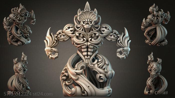 Статуэтки разные (STRI_012324) 3D модель для ЧПУ станка