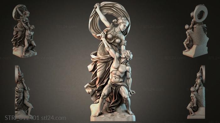Статуэтки разные (STRI_012401) 3D модель для ЧПУ станка