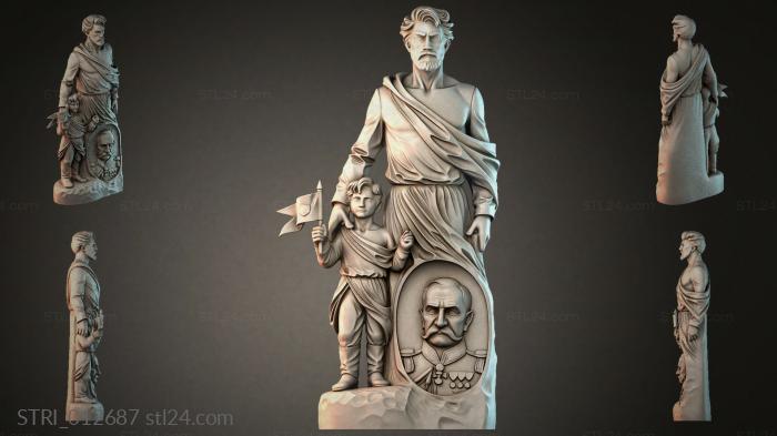 Статуэтки разные (STRI_012687) 3D модель для ЧПУ станка