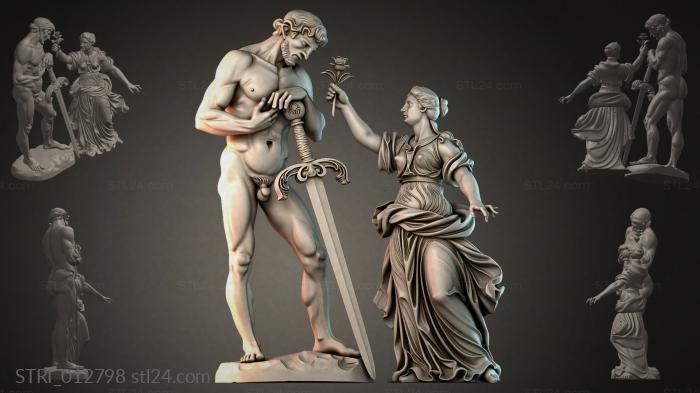 Статуэтки разные (STRI_012798) 3D модель для ЧПУ станка