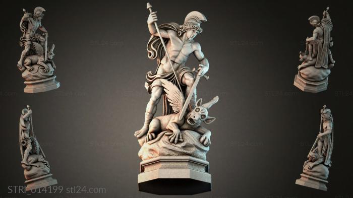 Статуэтки разные (STRI_014199) 3D модель для ЧПУ станка