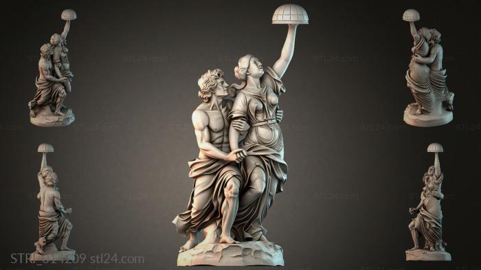 Статуэтки разные (STRI_014209) 3D модель для ЧПУ станка