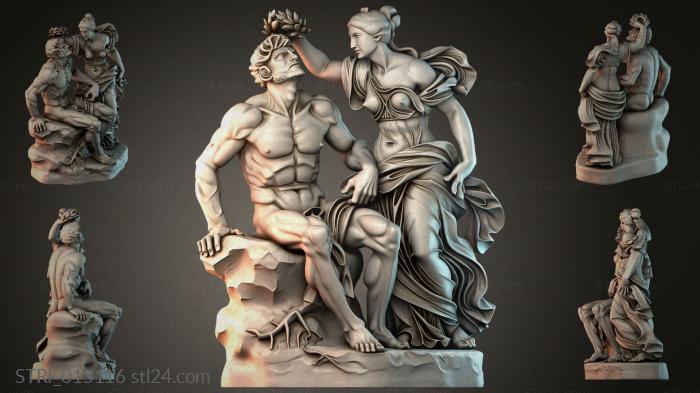 Статуэтки разные (STRI_015116) 3D модель для ЧПУ станка