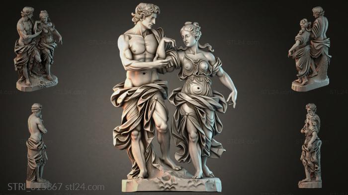 Статуэтки разные (STRI_015367) 3D модель для ЧПУ станка