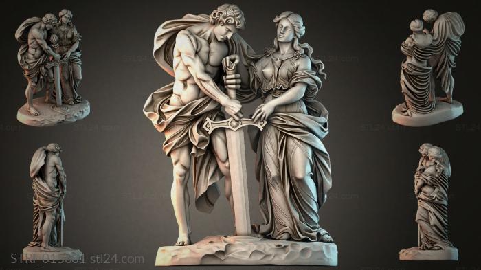 Статуэтки разные (STRI_015681) 3D модель для ЧПУ станка