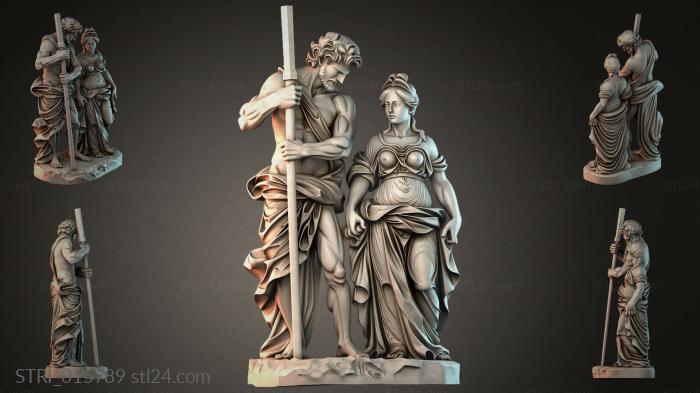 Статуэтки разные (STRI_015789) 3D модель для ЧПУ станка