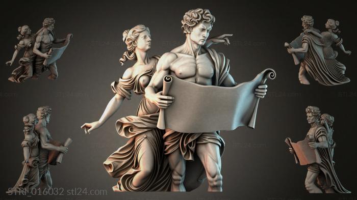 Статуэтки разные (STRI_016032) 3D модель для ЧПУ станка