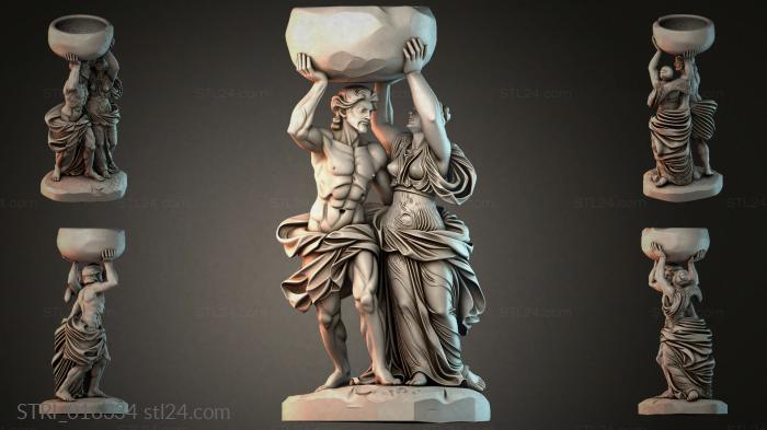 Статуэтки разные (STRI_016334) 3D модель для ЧПУ станка