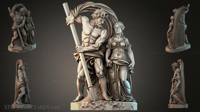 Статуэтки разные (STRI_016973) 3D модель для ЧПУ станка