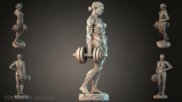 Статуэтки разные (STRI_016989) 3D модель для ЧПУ станка