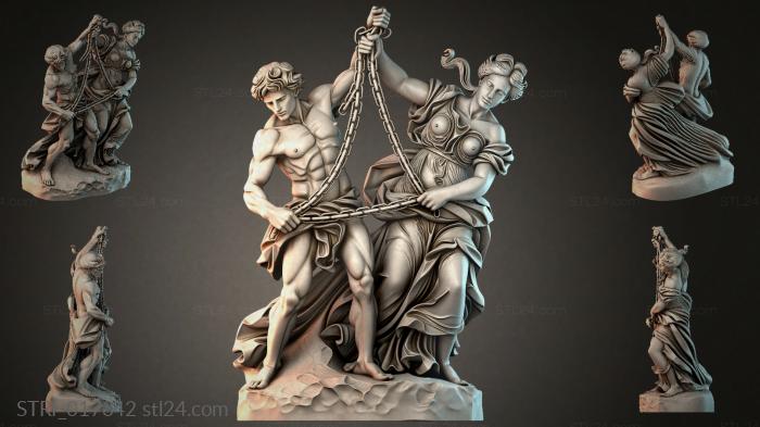 Статуэтки разные (STRI_017342) 3D модель для ЧПУ станка