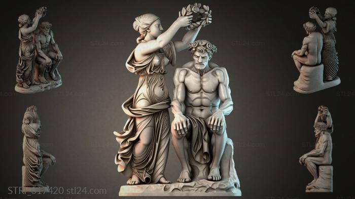Статуэтки разные (STRI_017420) 3D модель для ЧПУ станка