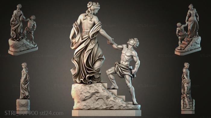Статуэтки разные (STRI_017900) 3D модель для ЧПУ станка
