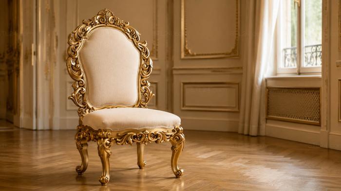 Chair (Chair with openwork carving in rococo style, STUL_0090) 3D models for cnc