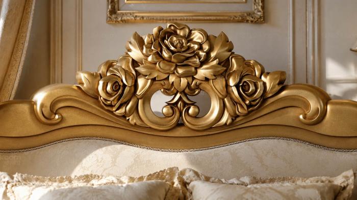 Chair (Carved decorative element with rose flowers, STUL_0128) 3D models for cnc