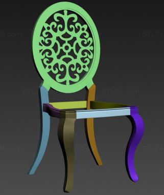 Chair (Carved chair, STUL_0140) 3D models for cnc