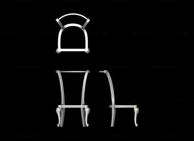 Chair (High back chair, STUL_0141) 3D models for cnc