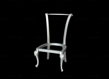 Chair (High back chair, STUL_0141) 3D models for cnc