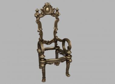 Chair (Carved chair replica of the 18th century chair, STUL_0154) 3D models for cnc