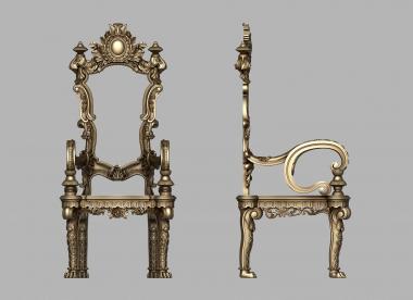 Chair (Carved chair replica of the 18th century chair, STUL_0154) 3D models for cnc