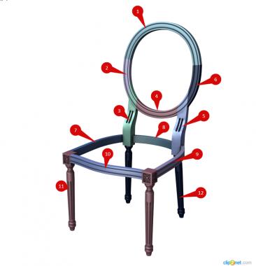 Chair (Italian classic chair, STUL_0157) 3D models for cnc